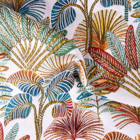 Tissu Jacquard d'ameublement Mayorque sur fond Blanc