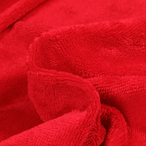 Coupon Tissu Micro Éponge Bambou Téa Rouge - Coupon de 60 cm