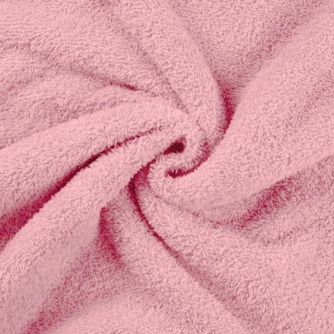 Coupon Tissu Eponge légère 340 g/m² uni Rose pastel - Coupon de 330 cm
