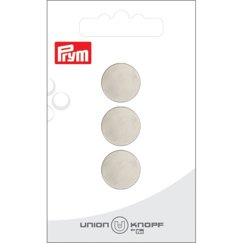 Bouton Prym Mathilde Métal lisse 15 mm x3 - Argent