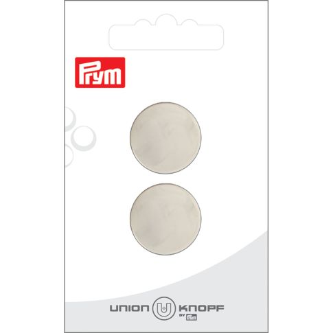 Bouton Prym Mathilde Métal lisse 20 mm x2 - Argent