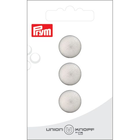 Bouton Prym Peter Métal texturé 15 mm x3 - Argent