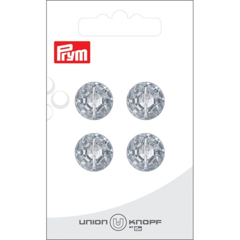 Bouton Prym Strass 15 mm x4 - Transparent