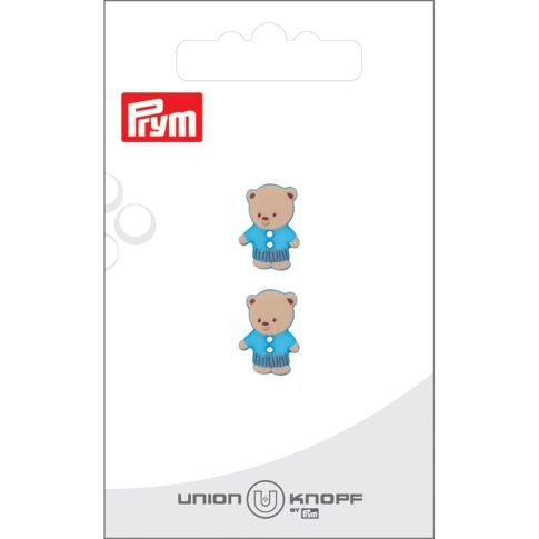 Bouton Prym Ours 15 mm x2 - Bleu