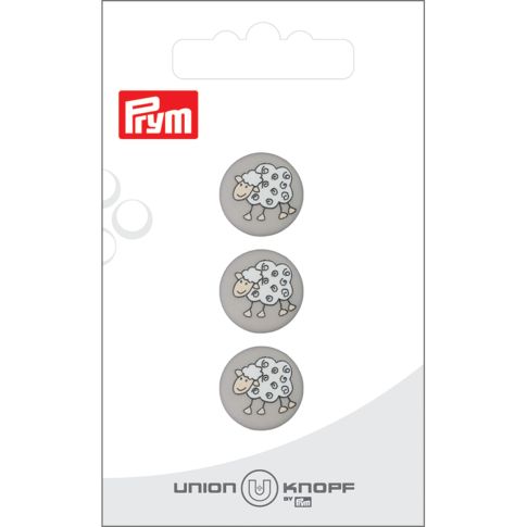 Bouton Prym Petit Mouton 15 mm x3 - Gris