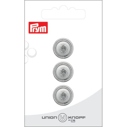 Bouton Prym Métal Harry 15 mm x3 - Argent