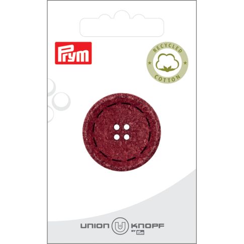 Bouton Prym Coton/Polyester recyclé Pointillés 30 mm x1 - Vin