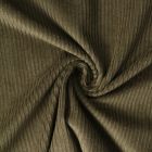Tissu Velours Grosses côtes Kaki - Par 10 cm
