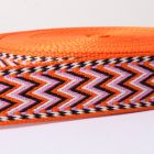 Sangle Polyester 38 mn Chevrons Orange x 1m