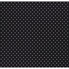 Tissu Jersey Coton Pois blanc sur fond Noir - Par 10 cm