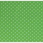 Tissu Jersey Coton Etoiles blanches sur fond Vert - Par 10 cm