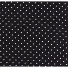 Tissu Jersey Coton Etoiles blanches sur fond Noir - Par 10 cm