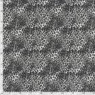 Tissu Sweat léger French Terry Alya léopard Noir sur fond Blanc