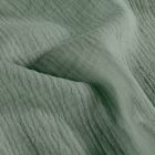 Tissu Double gaze de coton uni Vert d'eau foncé - Par 10 cm