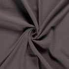 Tissu Double gaze de coton uni Taupe - Par 10 cm