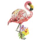 Ecusson Thermocollant Flamant Rose à Paillettes
