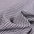 Tissu Vichy Mini carreaux 3 mm Noir - Coupon de 3 mètres
