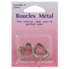 Boucles métal forme demi cercle de 20 mm x4