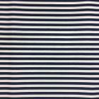 Tissu Coton imprimé marinière Bleu marine et blanc - Par 10 cm