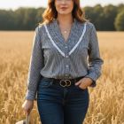 Kit Couture Craftine Chemise Vanille Vichy