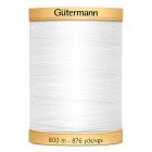 Fil à coudre Gütermann Coton naturel 800m - Blanc