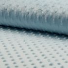 Tissu Minky Ultra doux Pois Bleu ciel - Par 10 cm