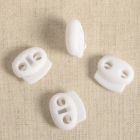 Bloqueur ovale double trous x4 - Blanc