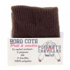 Bord côte pour poignets ou chevilles - Marron