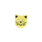 Bouton tête de chat 15 mm - Jaune