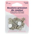 Boutons pression 11 mm Blanc x6