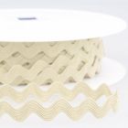 Serpentines tout textile 13 mm Ecru x1m