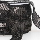 Galon Paillettes 10 mm Noir x1m