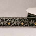 Galon brodé Paillettes 45 mm Noir x1m