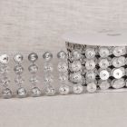 Galon paillettes 55 mm 4 rangs Argent x1m