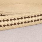 Sangle Polyester 38 mn Losanges Beige x 1m