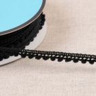 Galon petits pompons 10 mm Noir