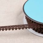 Galon petits pompons 10 mm Marron