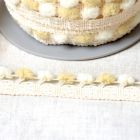 Galon Pompons Bicolore Beige et écru