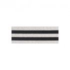 Ruban Galon rayé 30 mm Noir et argent x1m