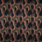 Tissu Satin de Coton imprimé Tâches sur fond Vert kaki