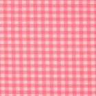 Tissu vichy Lyna rose sur fond Blanc