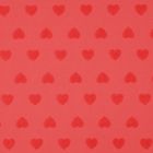 Tissu Maille cœur en éponge Amoria rouge sur fond Rouge