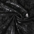 Tissu Simili Cuir Stretch envers polaire effet suédine uni Noir