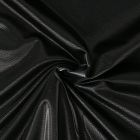 Tissu Simili Cuir Stretch envers polaire effet satiné uni noir