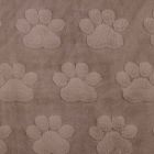 Tissu Fausse fourrure Misha patoune uni Taupe