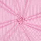 Tissu Seersucker Coton Rayures sur fond Rose