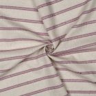 Tissu Lin Sequins rayures Vieux Rose sur fond Naturel