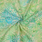 Tissu Batik de Viscose Ethnique sur fond Beige