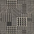 Tissu Tartan  écossais brossé Pied de poule sur fond Blanc