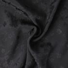 Tissu Jacquard de Viscose Séraphina fleuris uni Noir